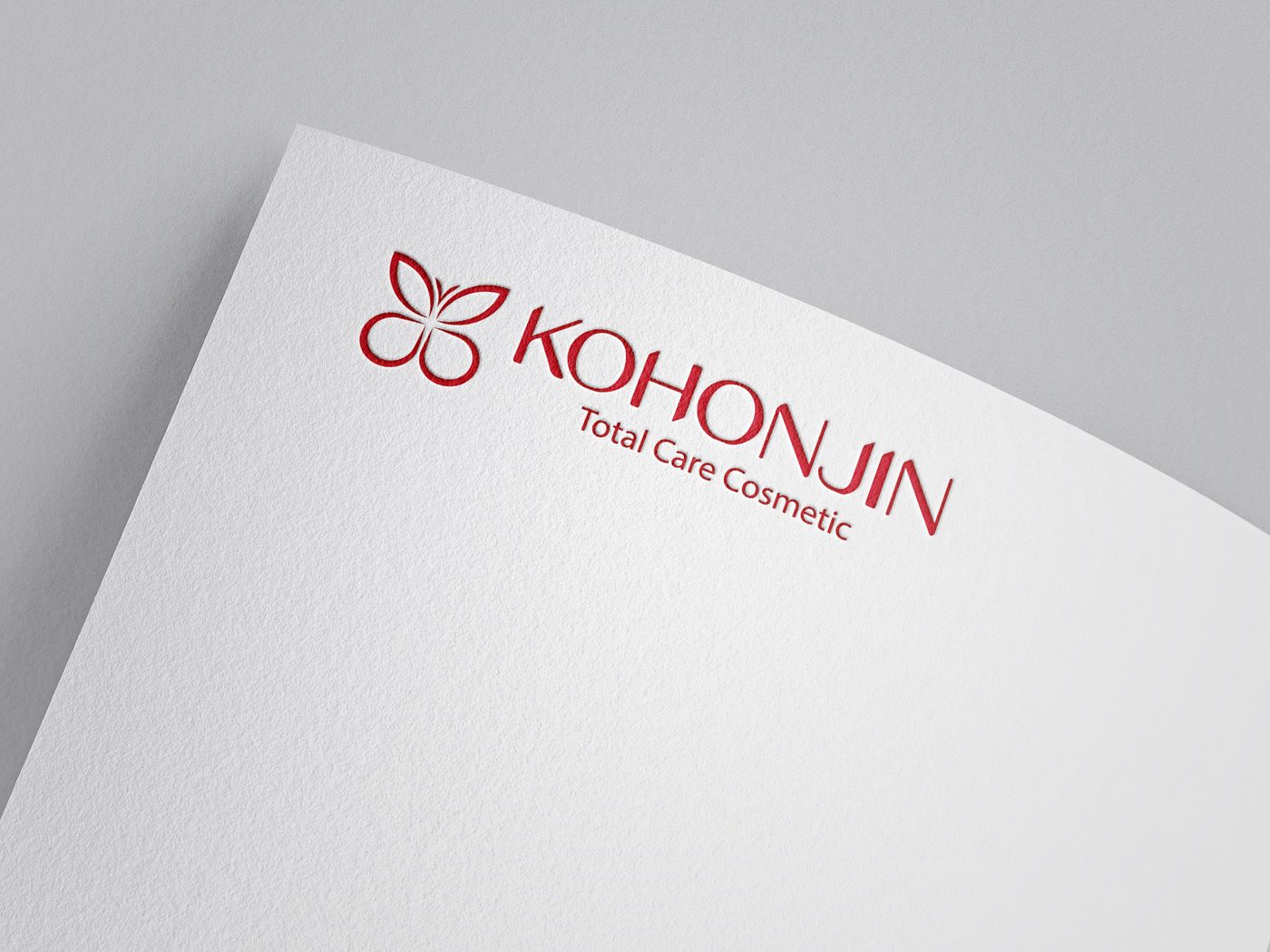 KOHONJIN 로고 종이 목업